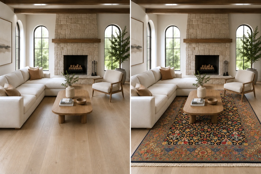 Isfahan Nabave Silknkette Carpet  298x194