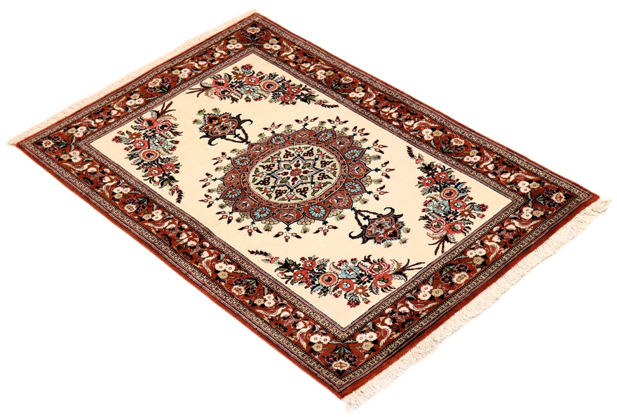 Qom Silk Carpet  118x80