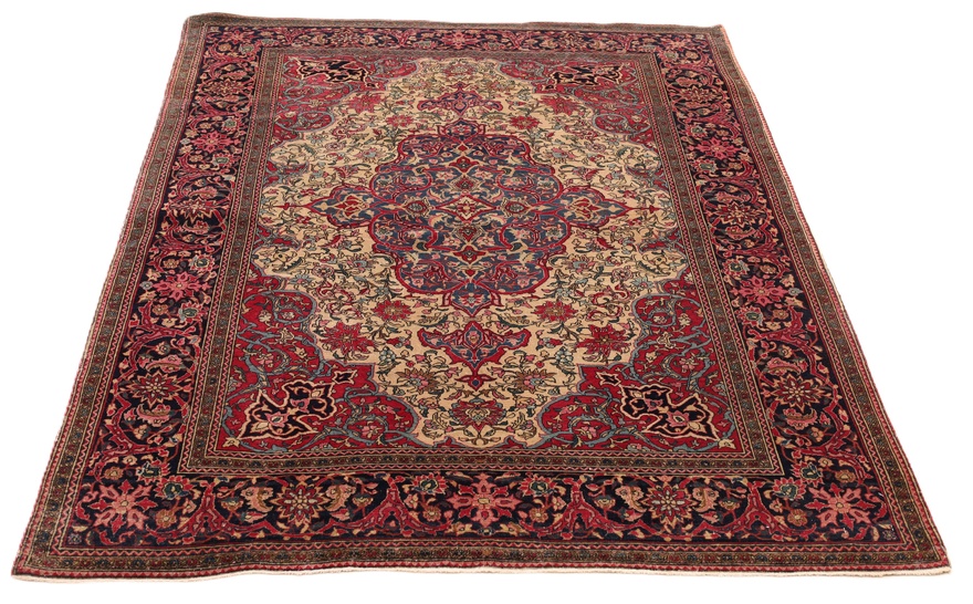 Antique Isfahan Carpet 203x142