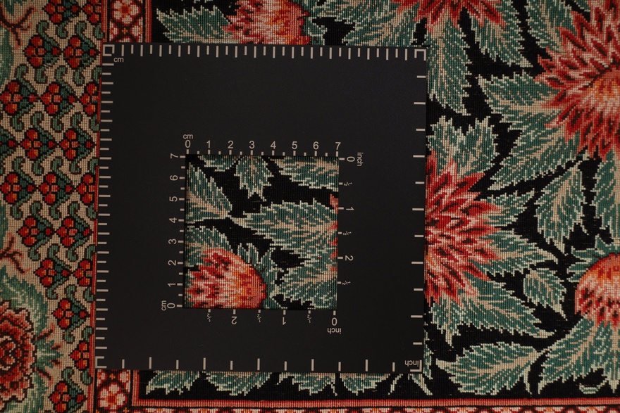Qom Mahmoud Rajabi design silk carpet 125x78