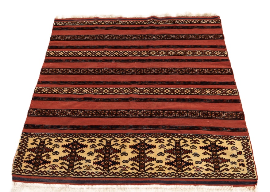 Antique Turkaman Carpet  109x105