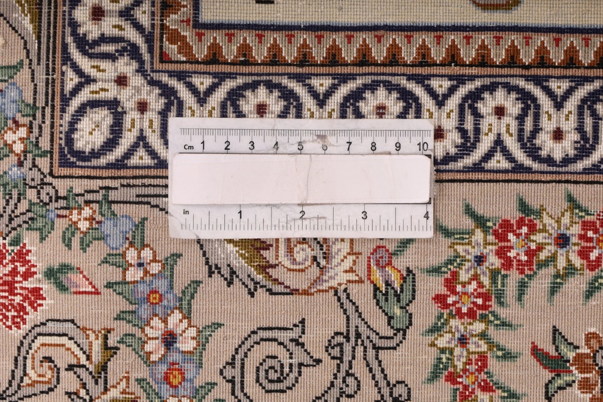 Isfahan  Mansuri Silk warp Carpet 195x131
