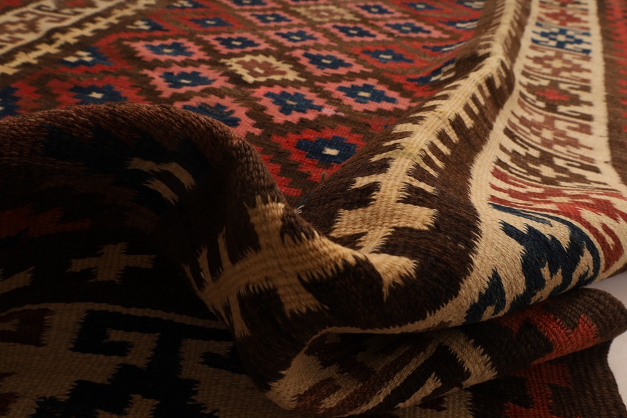 Antique Kilim Fars Carpet  316x118