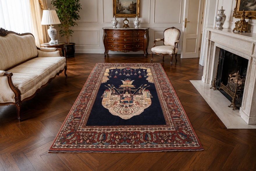 Antique Ghuchan Carpet  207x132