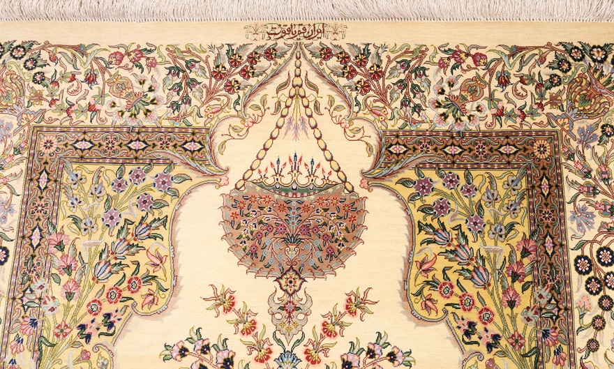 Qom by Yaqut Silk Carpet 157x101