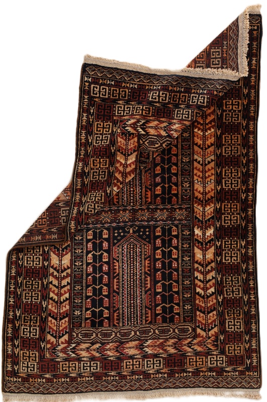 Antique Baluch Carpet  132x89