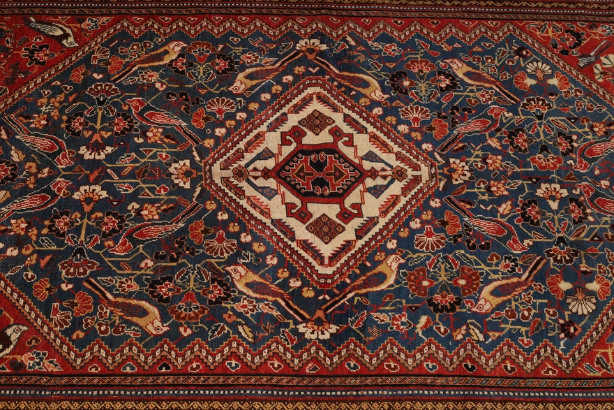 Antique Ghashghai Carpet 243x145