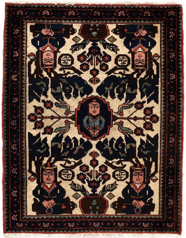Antique BAKHTIAR Carpet  100x80