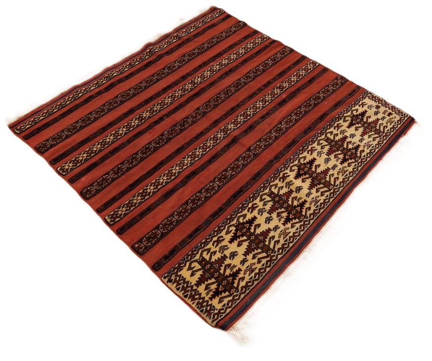 Antique Turkaman Carpet  109x105