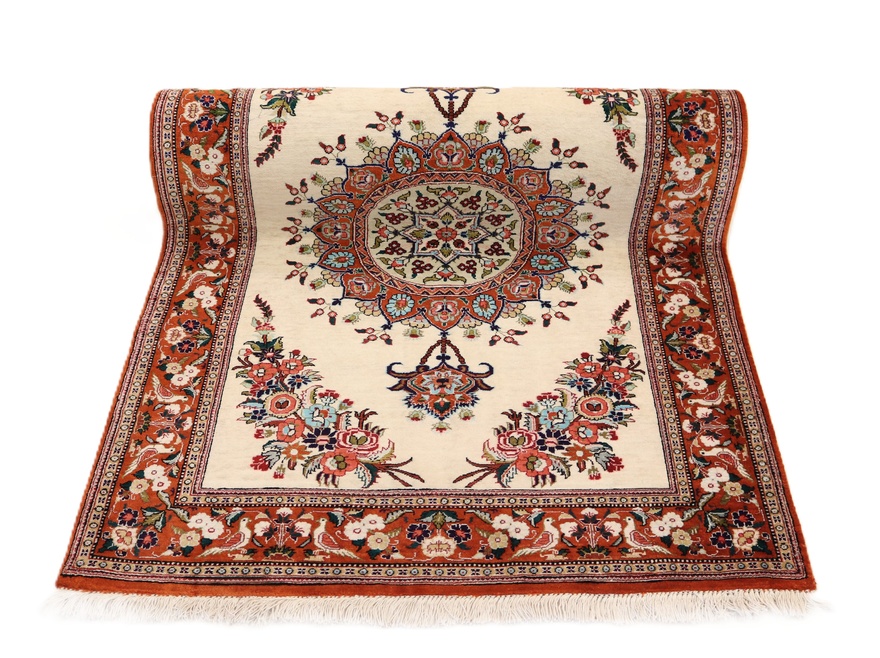 Qom Silk Carpet  118x80