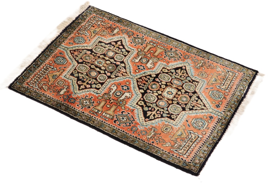 Qom Silk Carpet  80x60