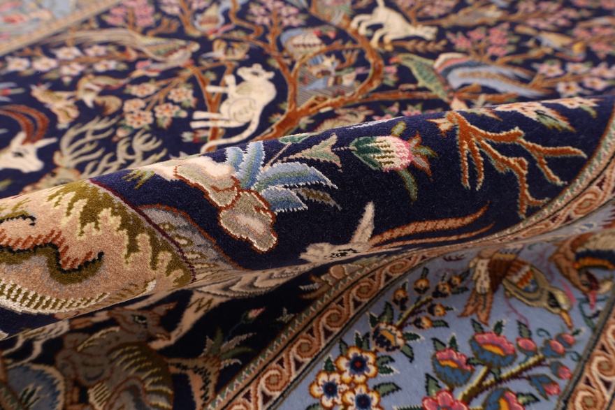 Isfahan Mansori Silknkette Carpet  151x102