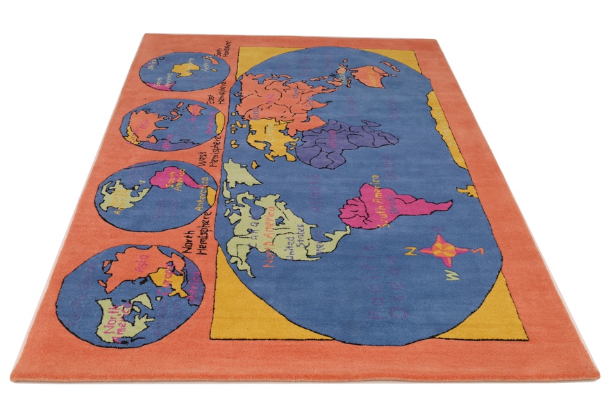 Little World Explorer – Children’s World Map Carpet 246 × 171