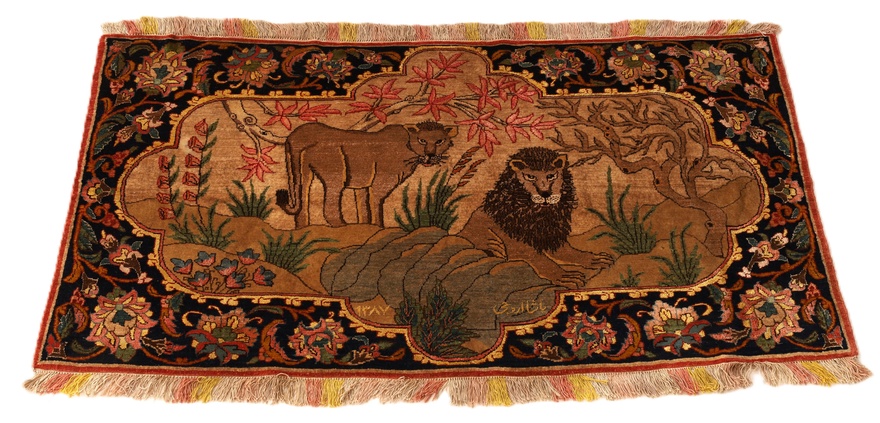 Senneh Yasha oruje Silknkette Carpet  122x60