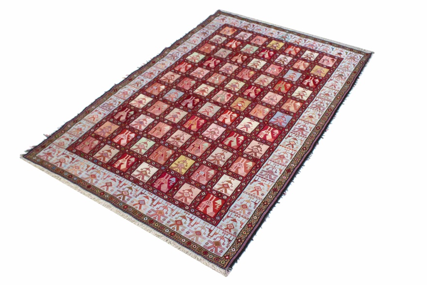 Kelim Silk Carpet 196x123