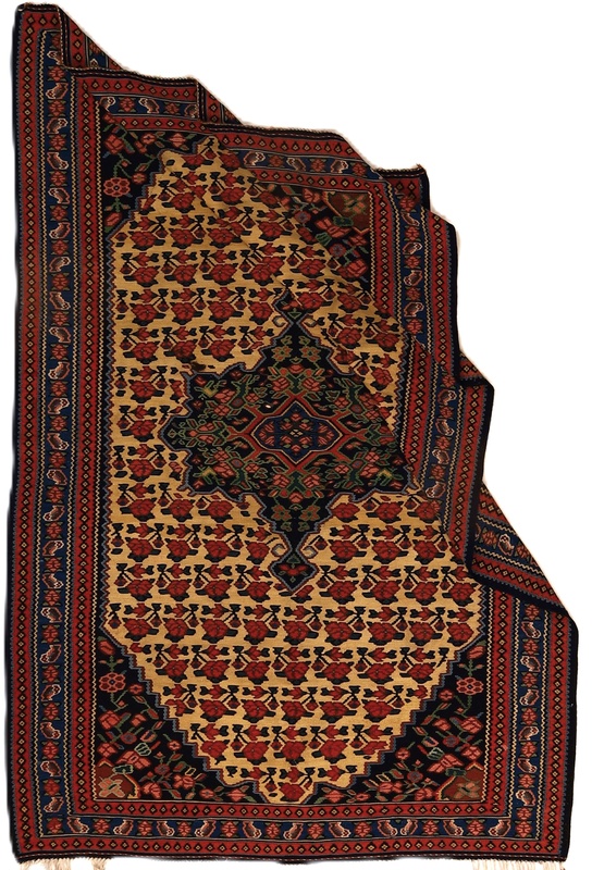 Antique Kilim Fars Carpet  205x137