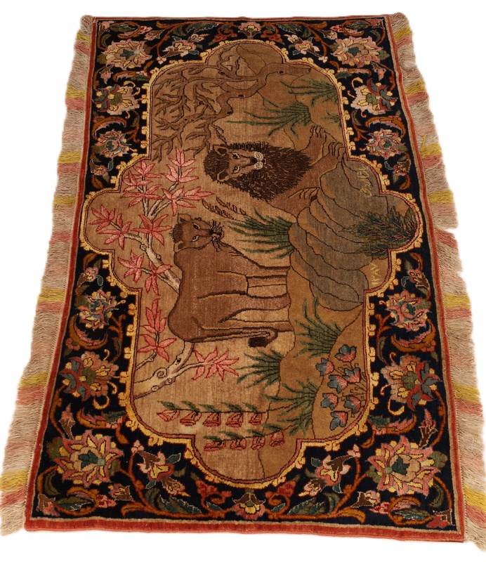 Senneh Yasha oruje Silknkette Carpet  122x60
