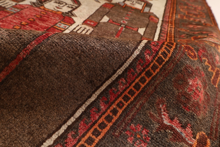 Antique  Baluch Carpet 210x108