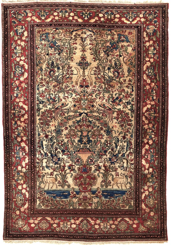 Antique Isfahan Carpet  205x142