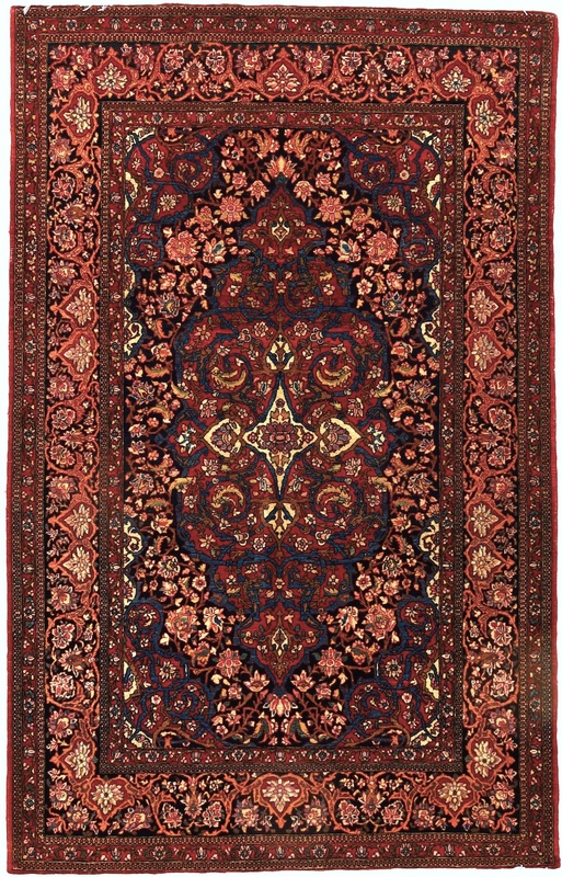 Antique Isfahan Carpet  220x140