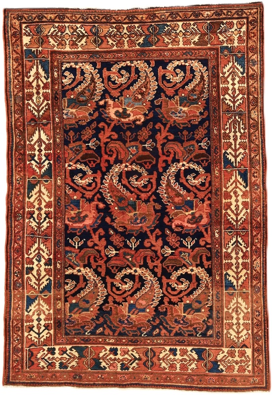 Antique Malayer Carpet 188x130