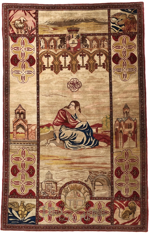 Antique Kerman Carpet  217x138