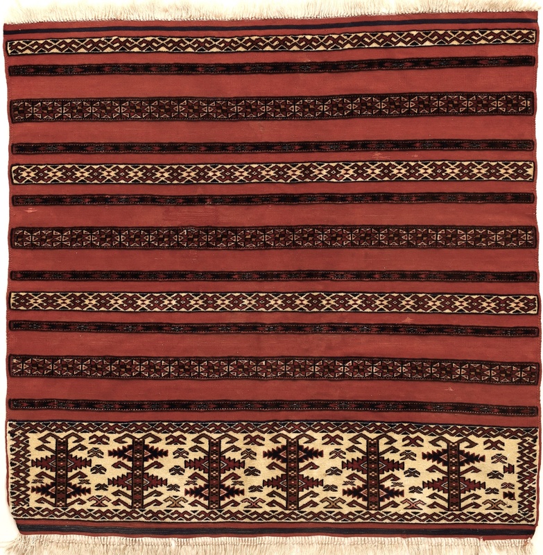 Antique Turkaman Carpet  109x105