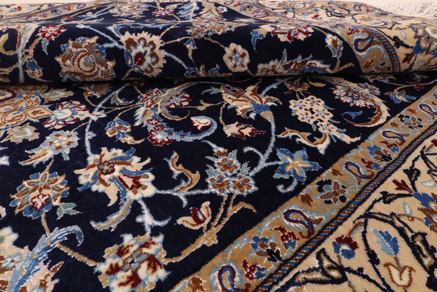 Nain 6La carpet – dark blue handwoven  205x128