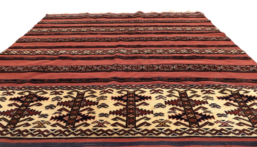 Antique Turkaman Carpet  109x105