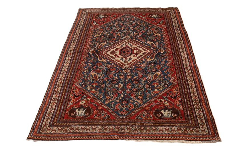 Antique Ghashghai Carpet 243x145