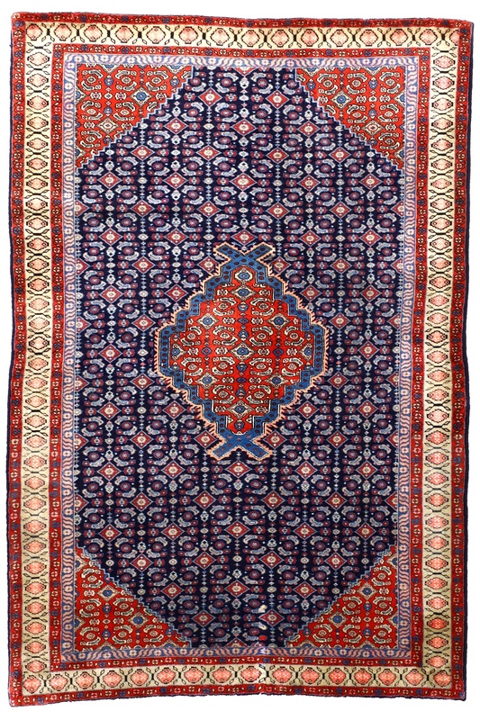 The carpet from Ardabil with blue patterns 200x134