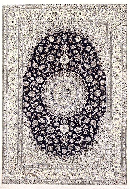 Nain 6La carpet – dark blue handwoven 365x252 cm