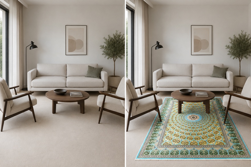 Ghom Silk Carpet 201x132