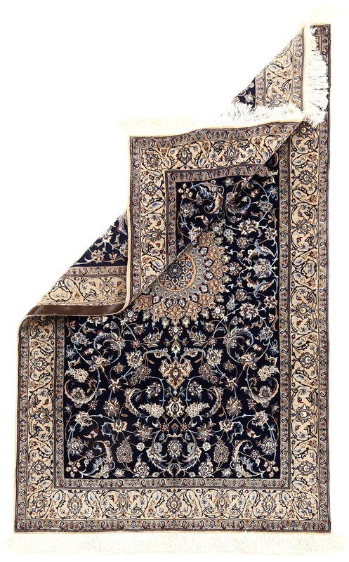 Nain 6La carpet – dark blue handwoven  205x128