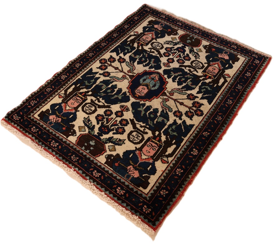 Antique BAKHTIAR Carpet  100x80
