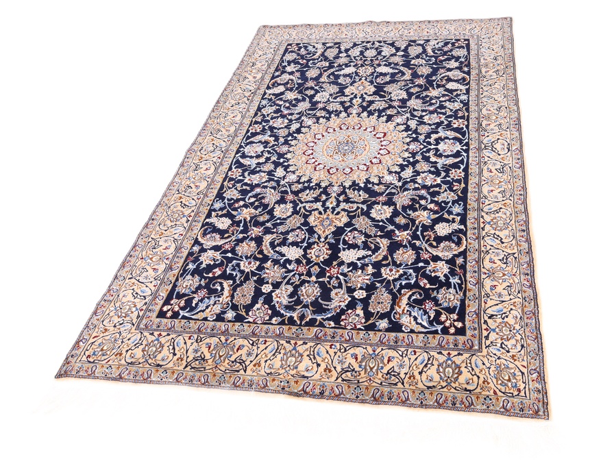 Nain 6La carpet – dark blue handwoven  205x128