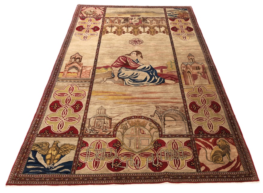 Antique Kerman Carpet  217x138
