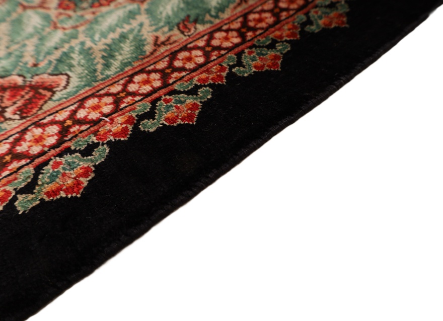 Qom Mahmoud Rajabi design silk carpet 125x78
