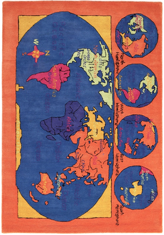 Little World Explorer – Children’s World Map Carpet 246 × 171