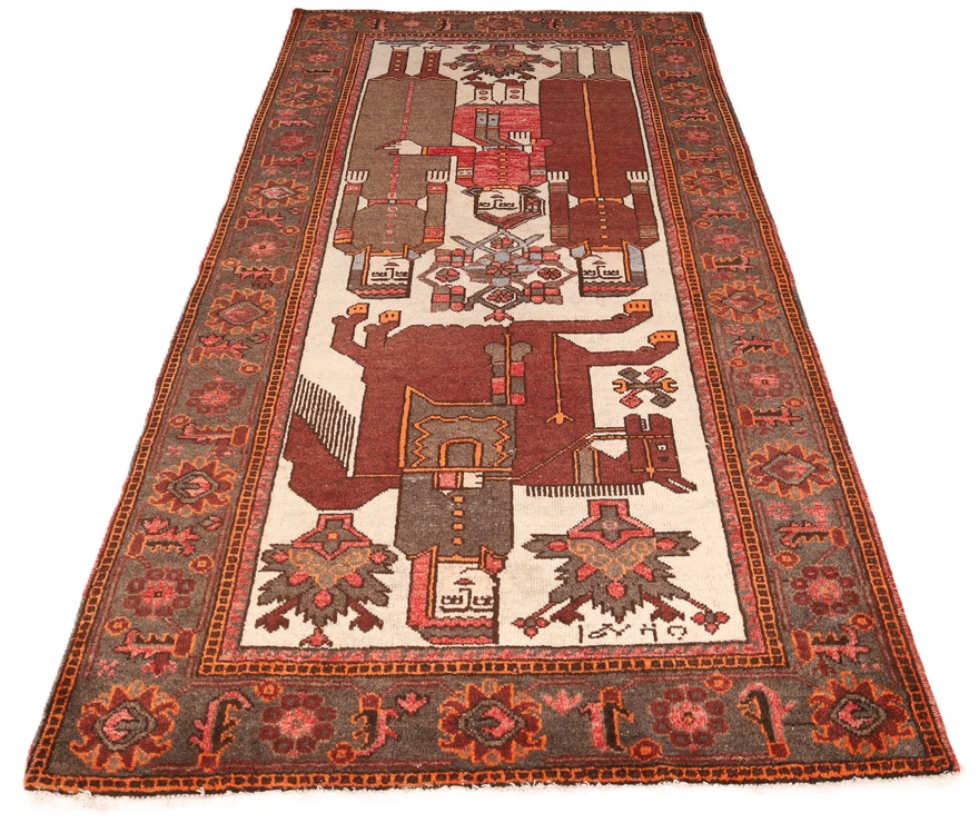 Antique  Baluch Carpet 210x108