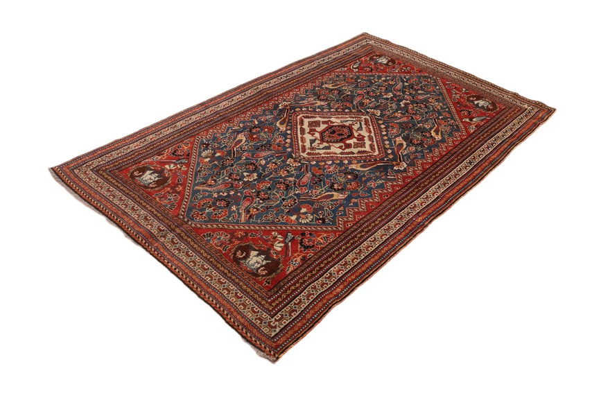 Antique Ghashghai Carpet 243x145